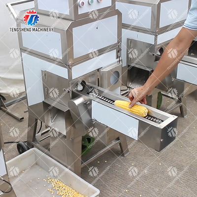 500KG/H Corn Thresher Machine Sweet Corn Kernels Stalks Separate Electric