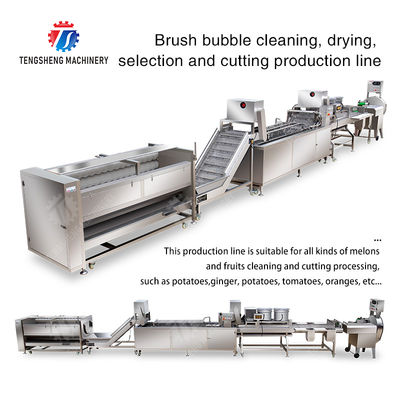 Brush bubble cleaning, drying, selection and cutting production line Revolutionize Your Food Production with Our State-of-the-Art Fruit And Vegetable Processing Line